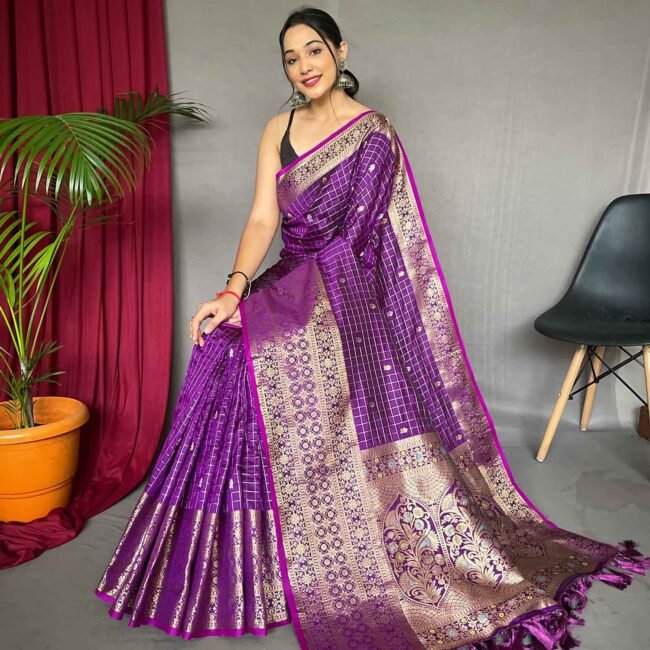 Purple Saree